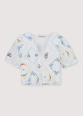 Jacinthe Woman Shirt Multicolor Embroidery The New Society BEBE Concept