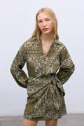 Waterlily Woman Shirt Bandana Print The New Society BEBE Concept