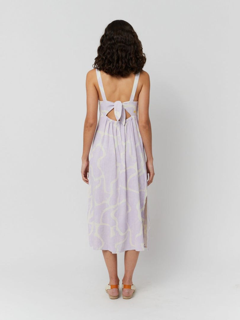 Wiązana sukienka damska Nacre Pattern Strap Dress