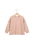 Bluza wykończona kontrastowym obszyciem blush