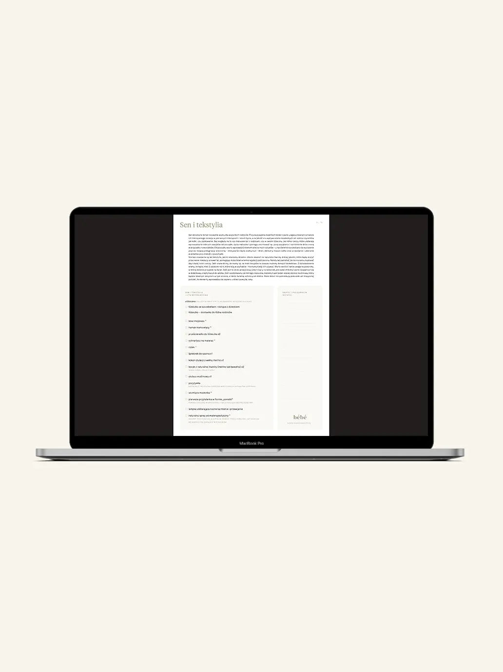 Kompendium Wyprawkowe PDF bébé concept BÉBÉ Concept