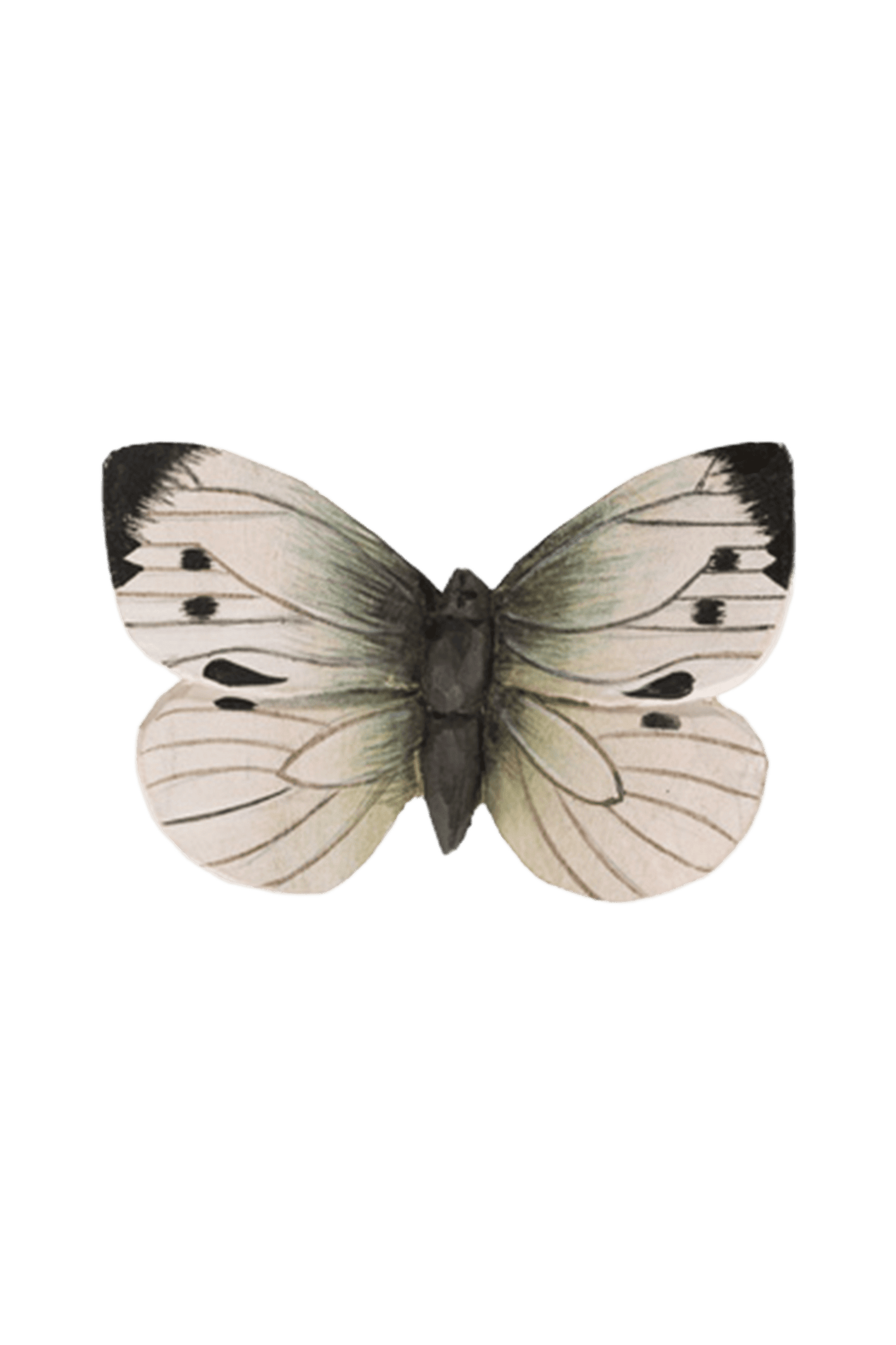 Wooden Magnet Butterfly Large White