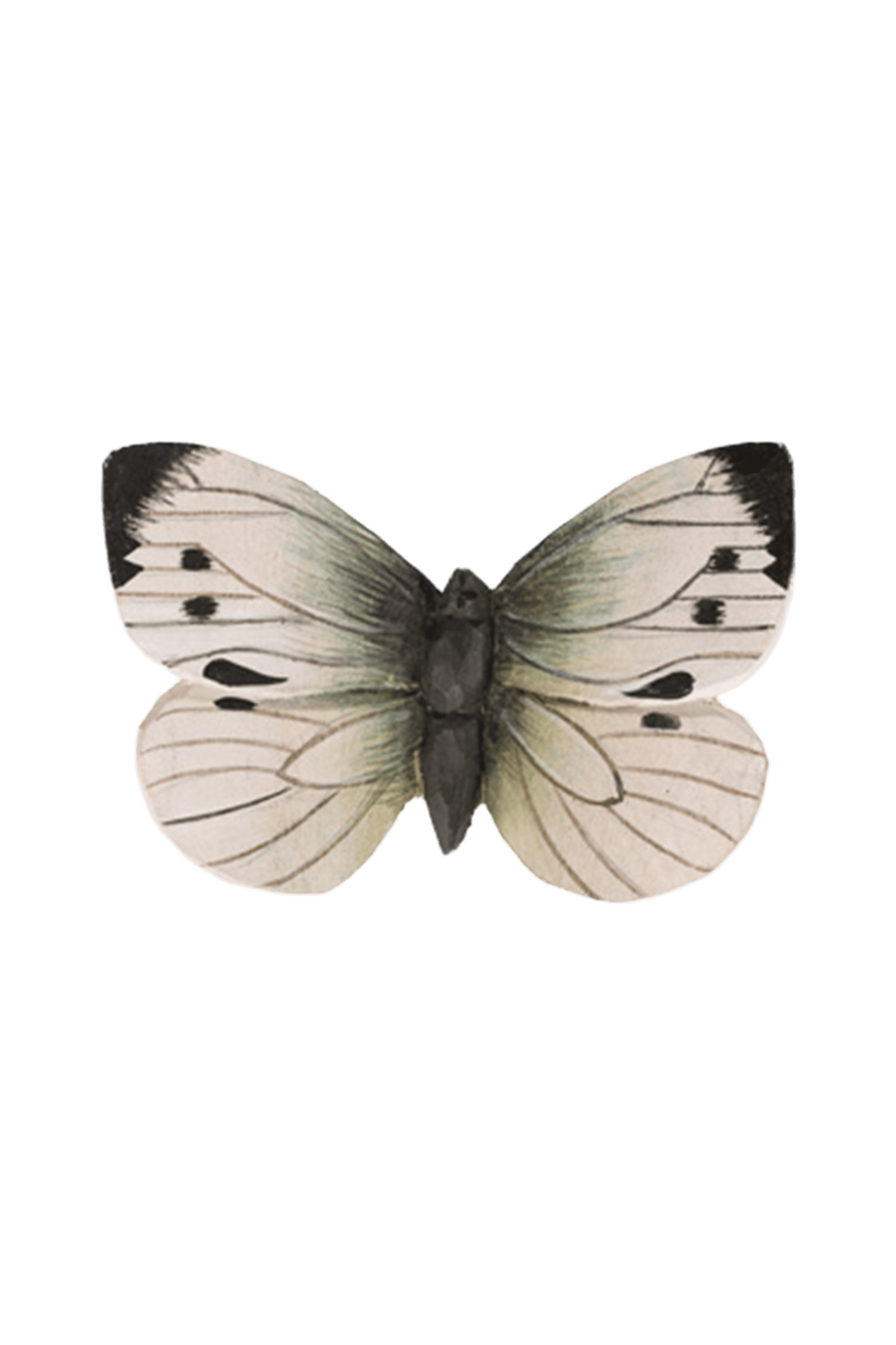Wooden Magnet Butterfly Large White