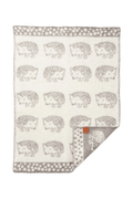 Kocyk dziecięcy z wełny jagnięcej Hedgehog Grey