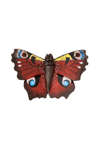 Wooden Magnet Butterfly Peacock
