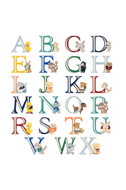Naklejka z literą ABC Door Letter MULTI