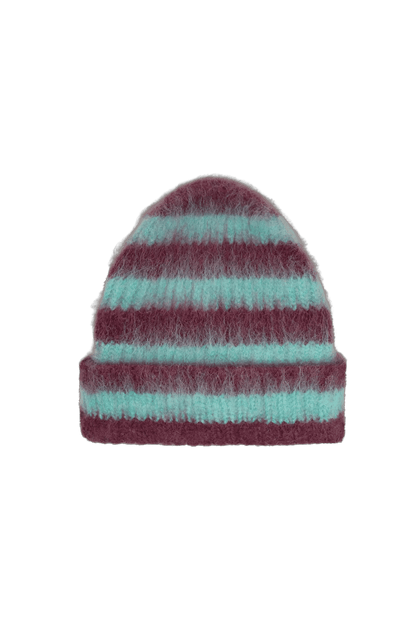 Striped Beanie Alba BURGUNDY