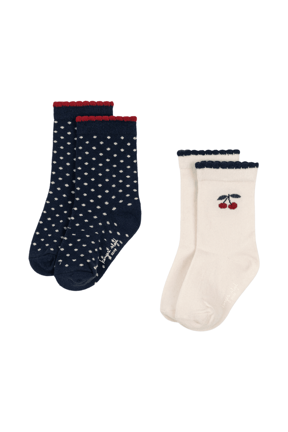2 Pack Cherry Dot Socks CHERRY MIX