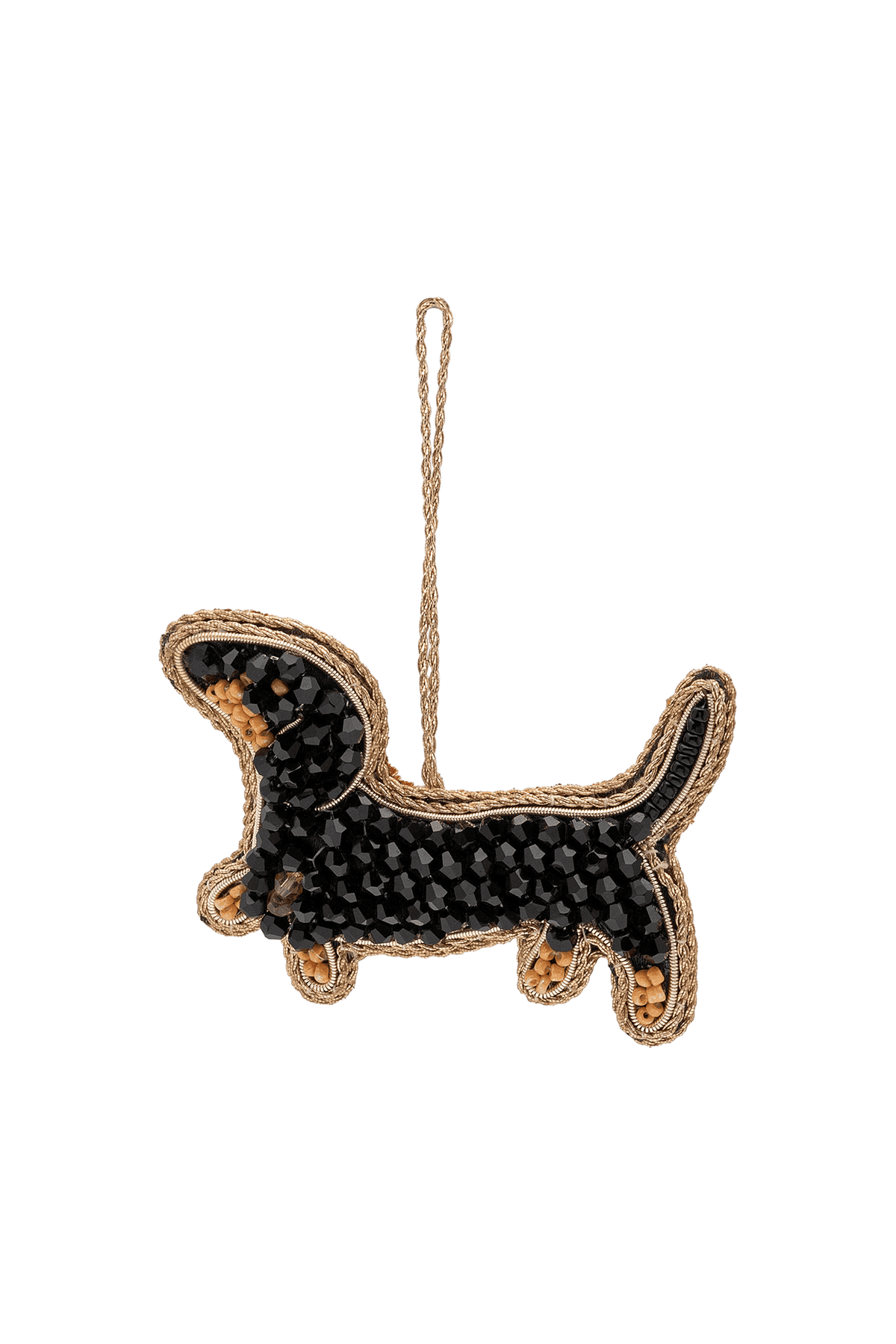 Ozdoba choinkowa Beaded Dachshund BLACK