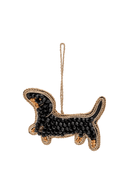 Ozdoba choinkowa Beaded Dachshund BLACK