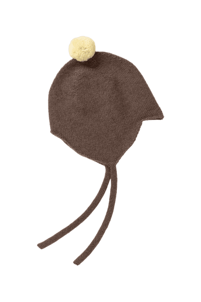 Cappellino da neonato in cashmere KOALA/LEMON