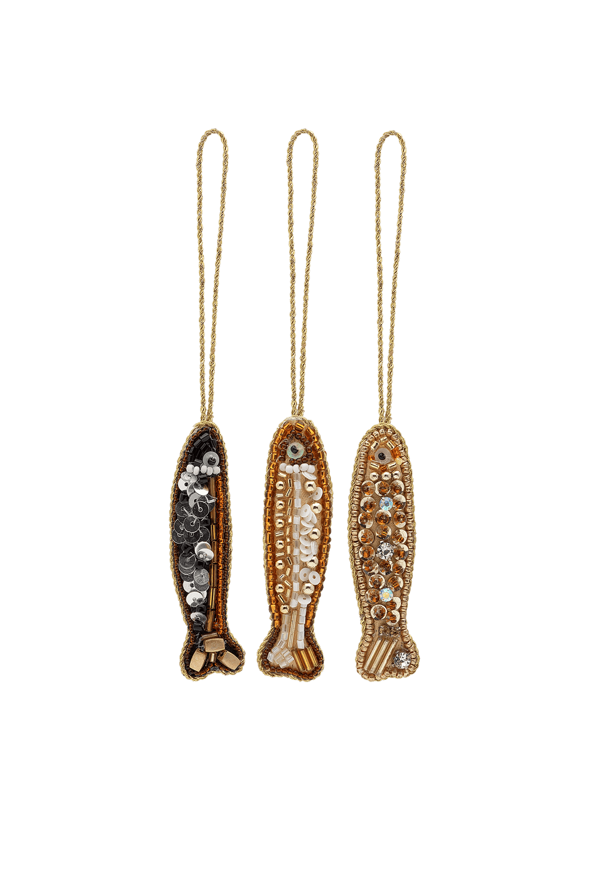 Vánoční ozdoby Beaded Tiny Tails, sada 3 ks MULTICOLOUR