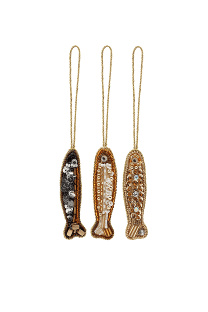 Zestaw ozdób choinkowych Beaded Tiny Tails MULTICOLOUR