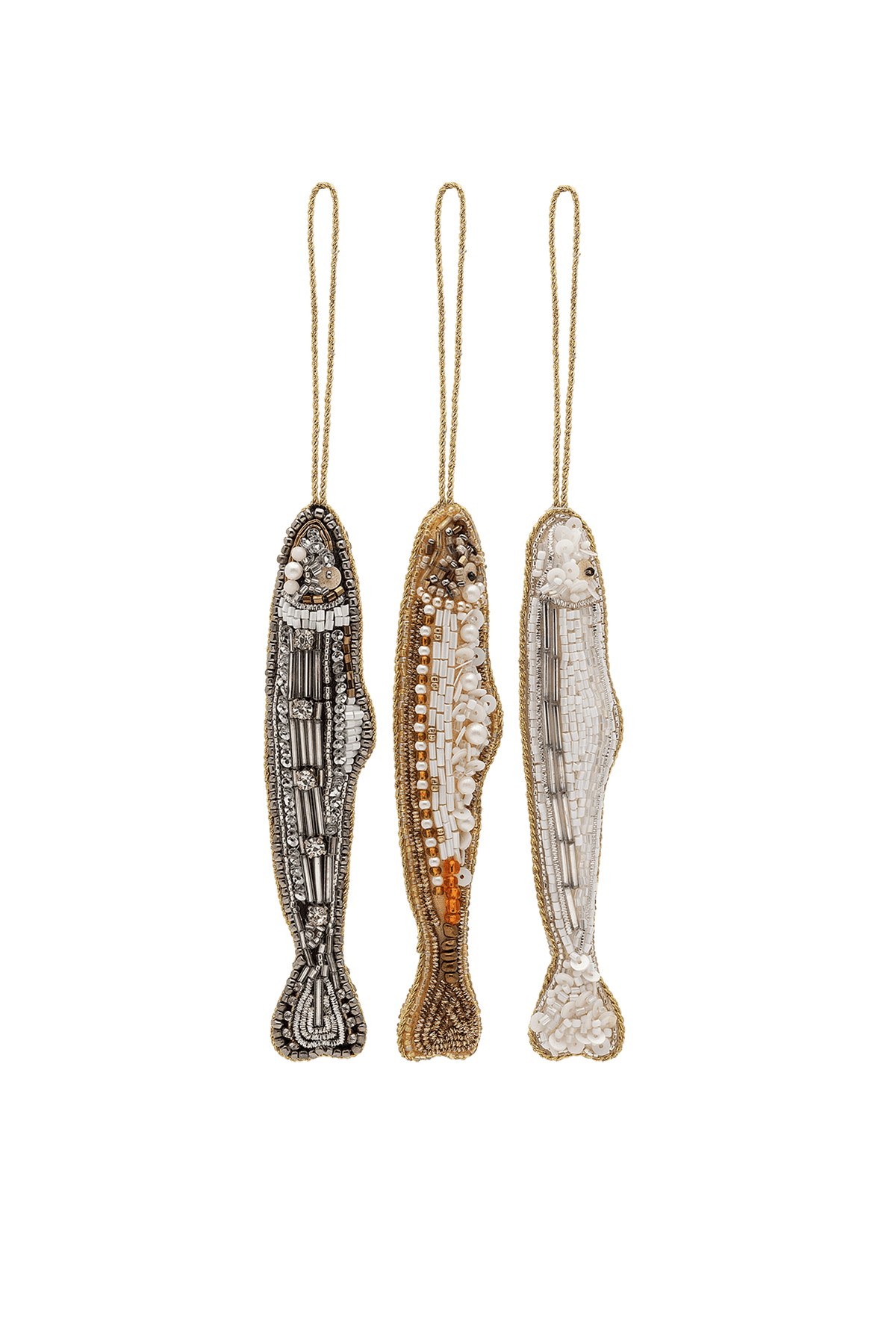 Zestaw ozdób choinkowych Beaded Sardine