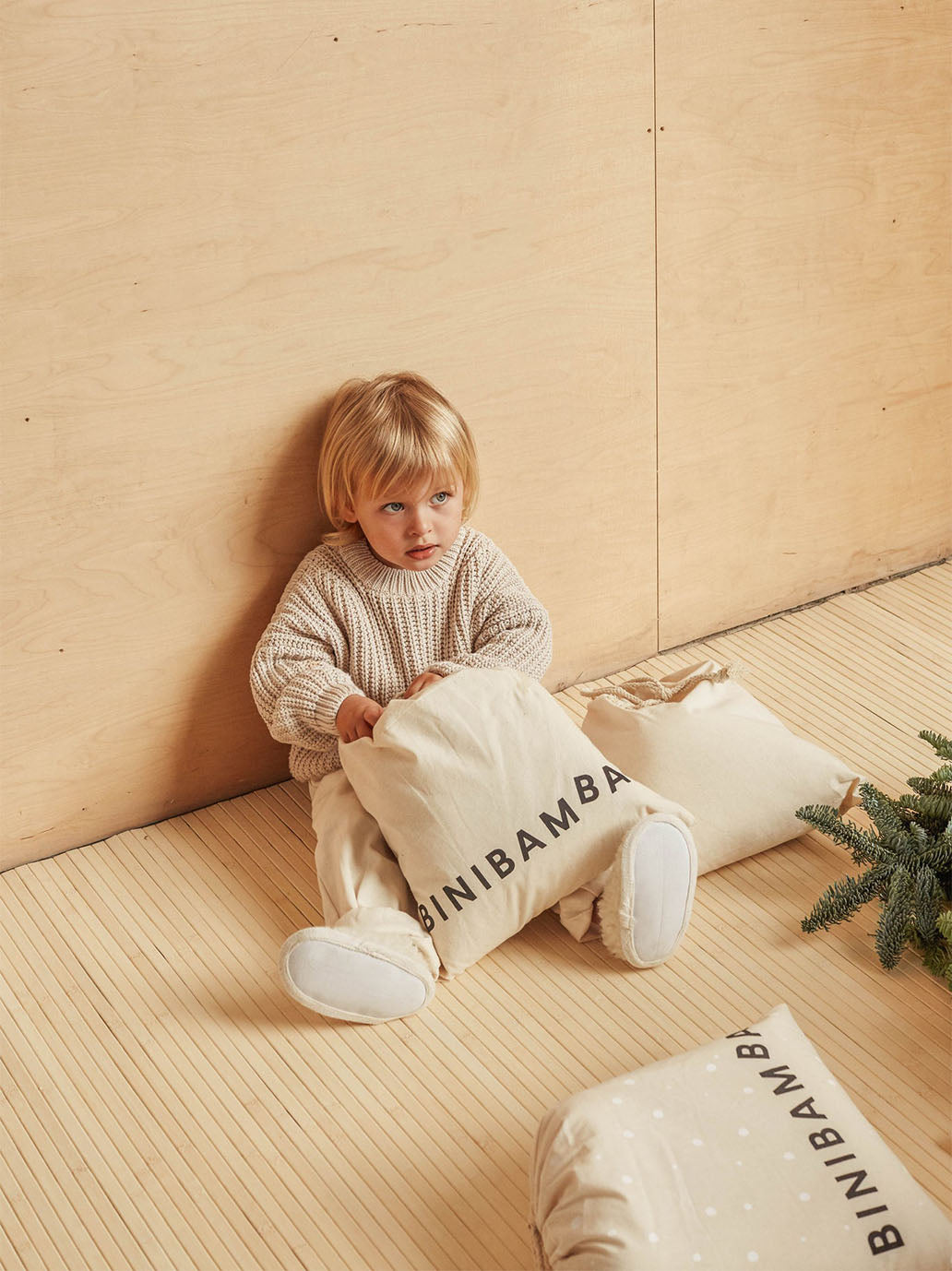 merino wool slippers MILK