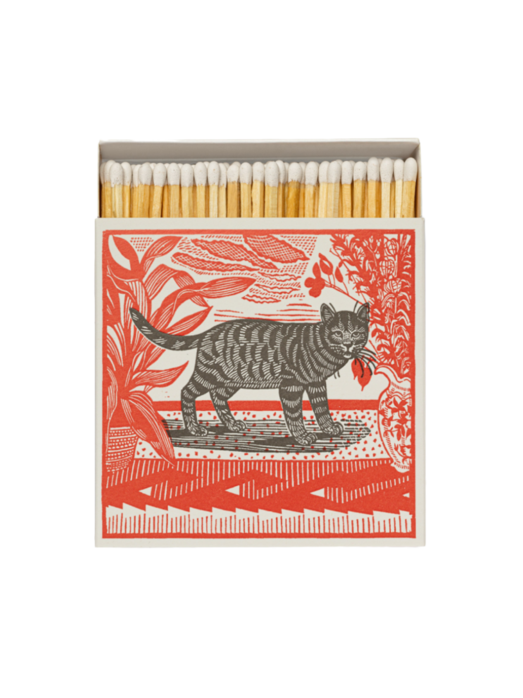 luxury matches in a decorative square box SASHA THE CAT