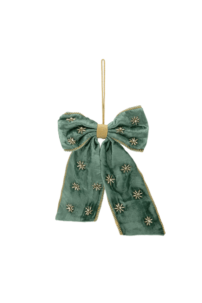Ozdoba choinkowa Beaded Verdant Luxe Bow GREEN
