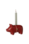 Drewniany świecznik Świnka Small RED