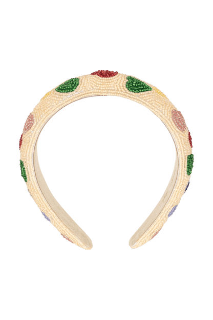 barrette à cheveux perlée Coeur COEUR COLORÉ