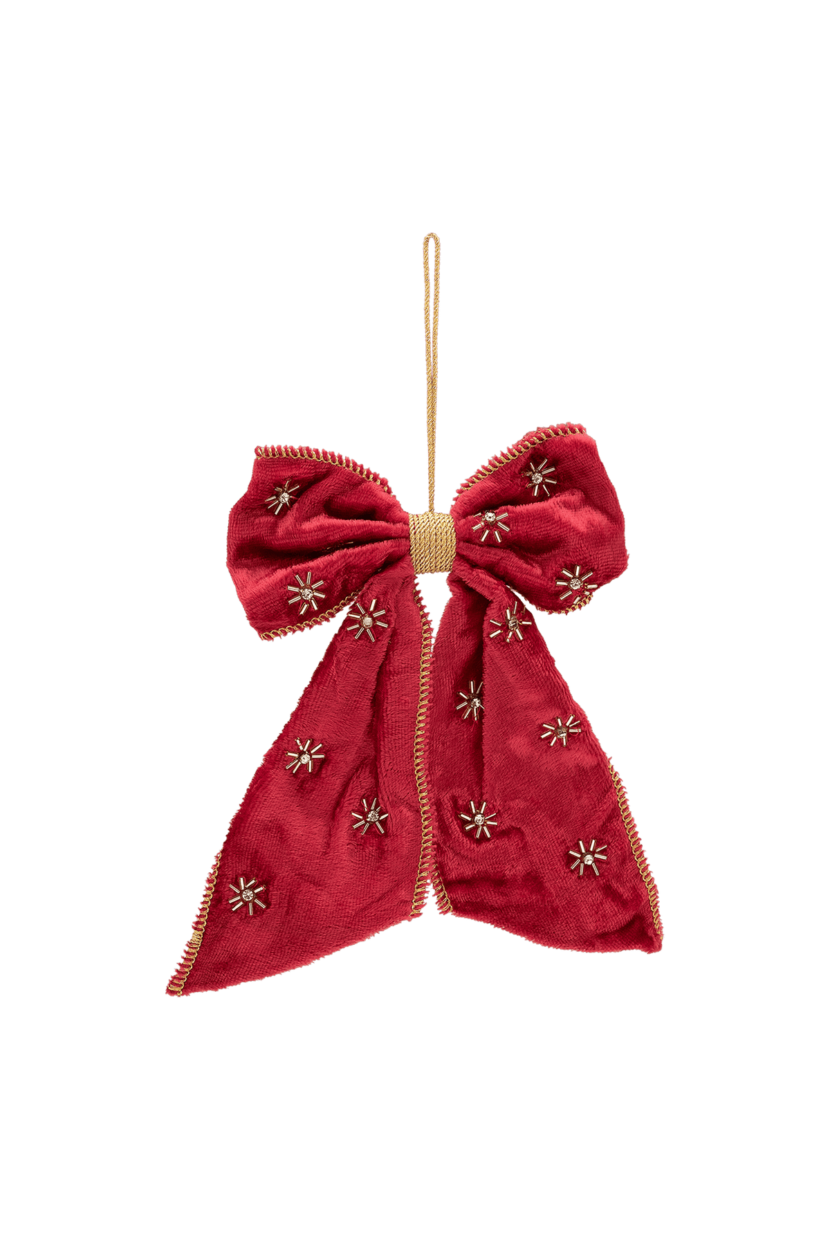 Ozdoba choinkowa Beaded Crimson Luxe Bow
