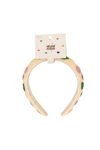 barrette à cheveux perlée Coeur COEUR COLORÉ