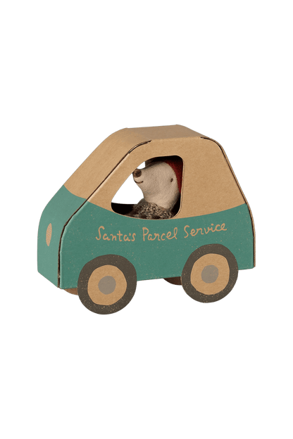 Świąteczna myszka Christmas Mouse In Car Box LITTLE BROTHER
