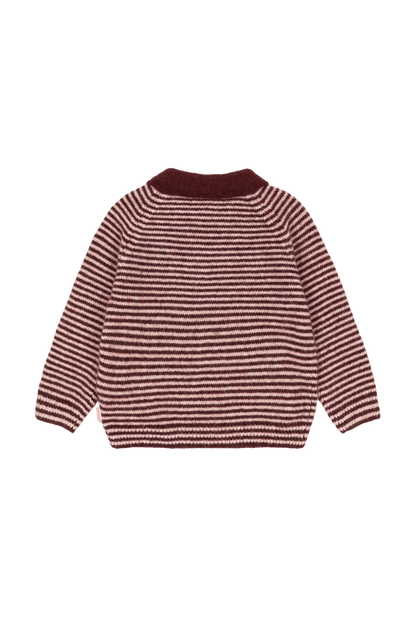 Pull en laine d'alpaga Pipo Polo MAHOGANY STRIPE