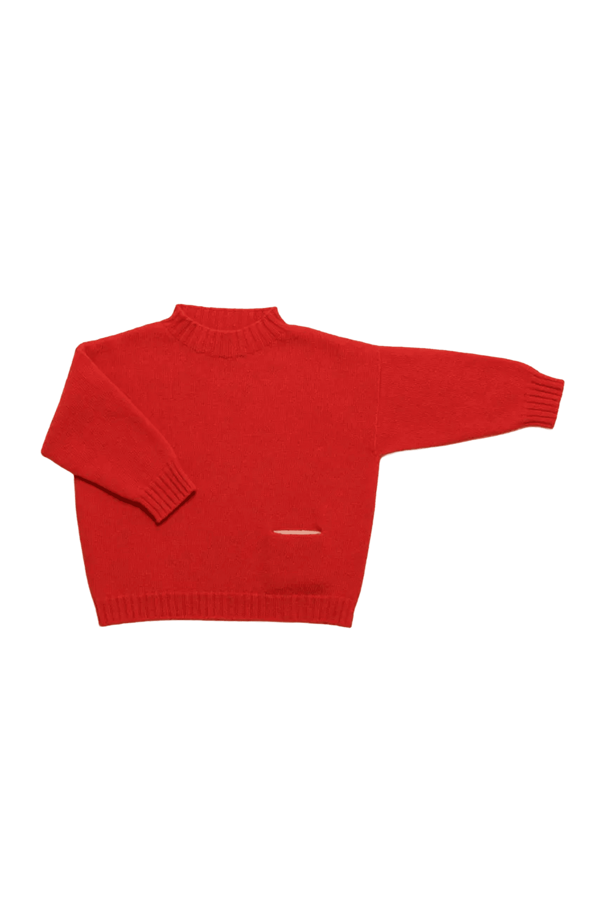 Pull enfant en laine mérinos Kasper POPPY RED