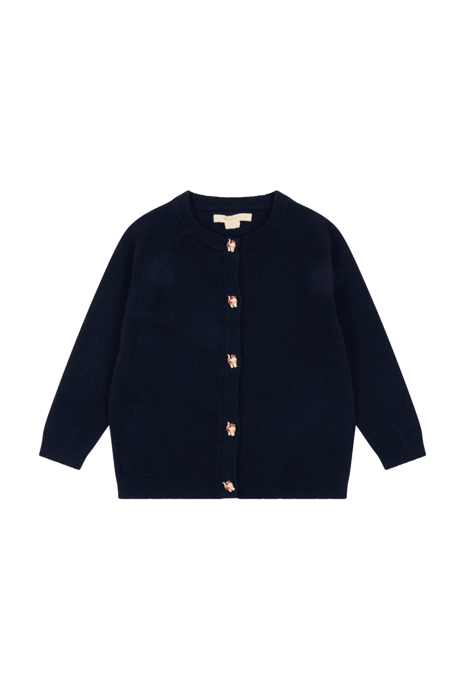 Wełniany sweter z ozdobnymi guzikami Cattie Cardigan BLUE