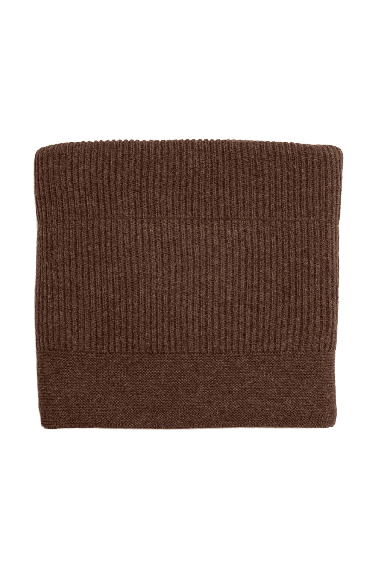 Duży koc z wełny merino Gaston DARK BROWN