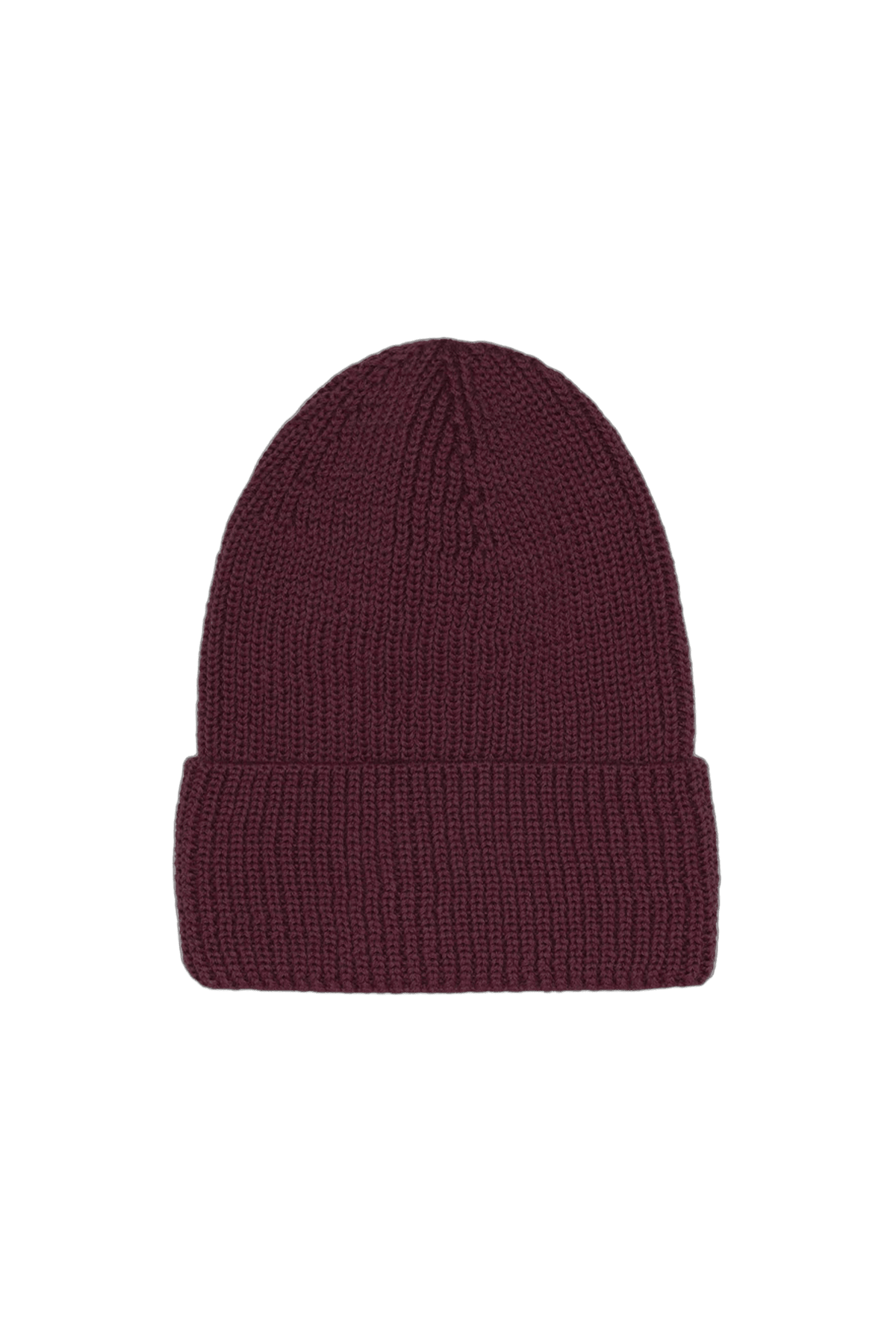 Całoroczna czapka z wełny merino Everyday PLUM BROWN