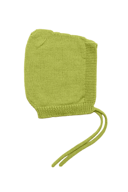Czapeczka niemowlęca z wełny merino Pixie Bonnet Isidor LIME POP