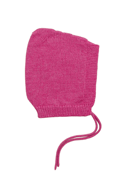 Czapeczka niemowlęca z wełny merino Pixie Bonnet Isidor FUCHSIA