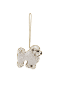 Ozdoba choinkowa Beaded Poodle WHITE