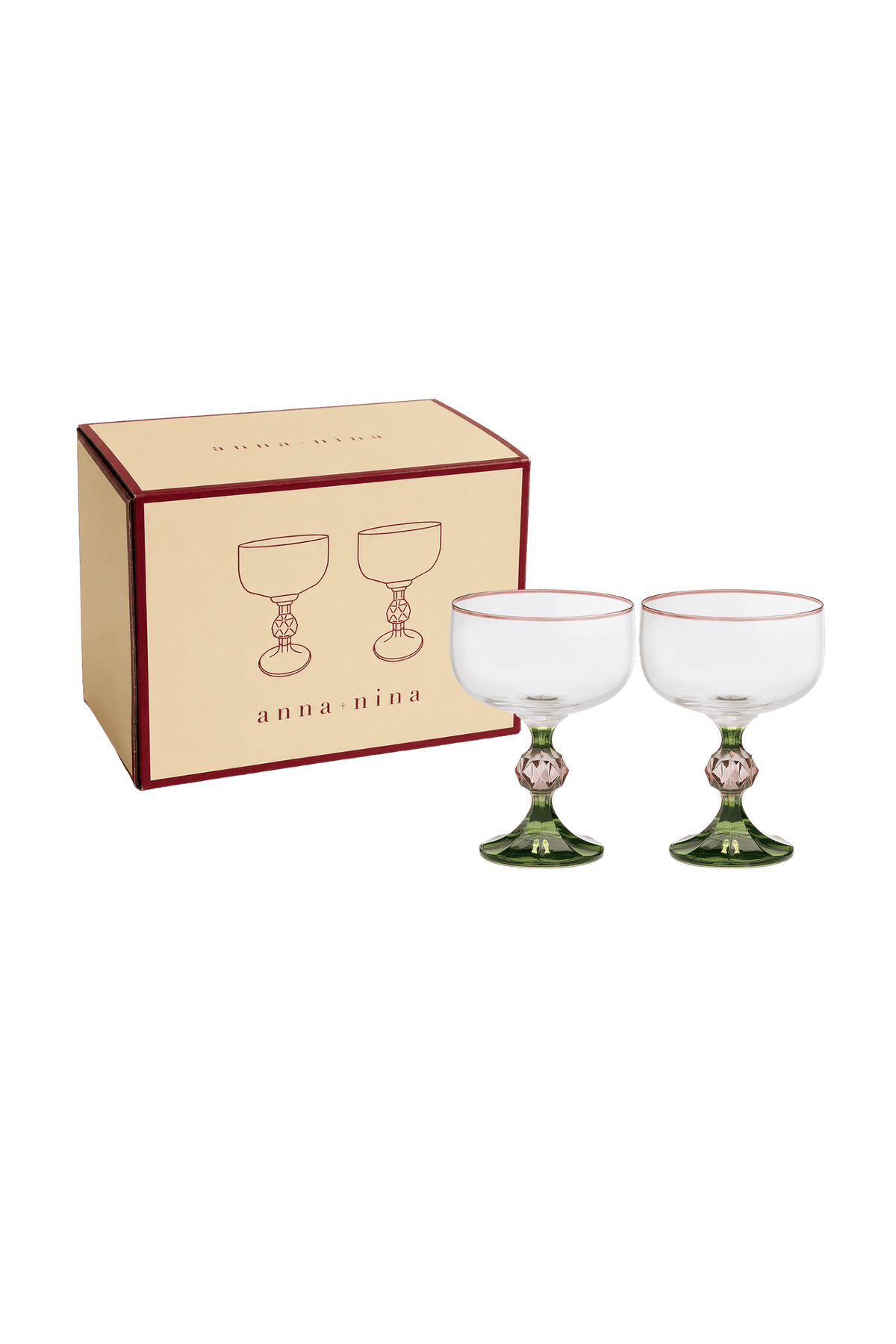 Set di 2 bicchieri da cocktail Eva EVY