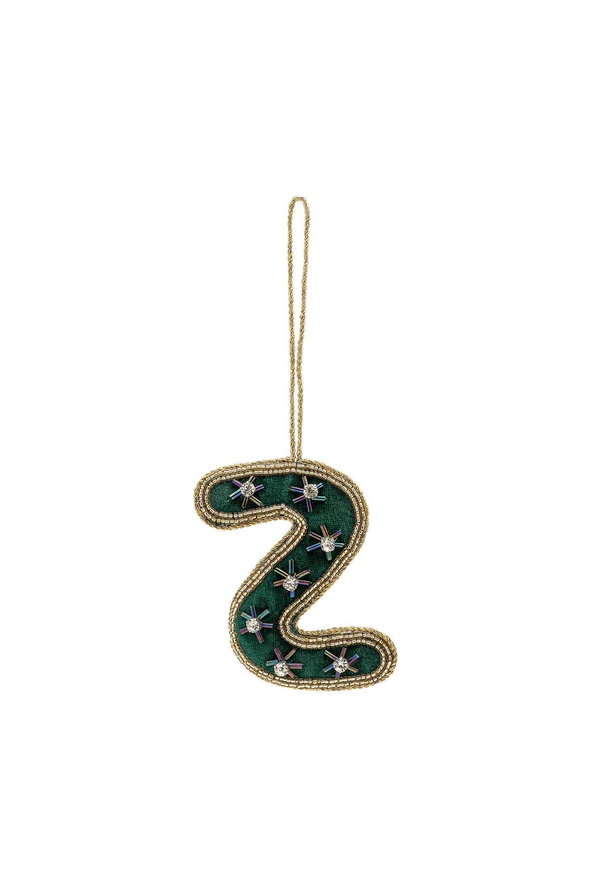 Vánoční ozdoba Beaded Initial MULTICOLOUR