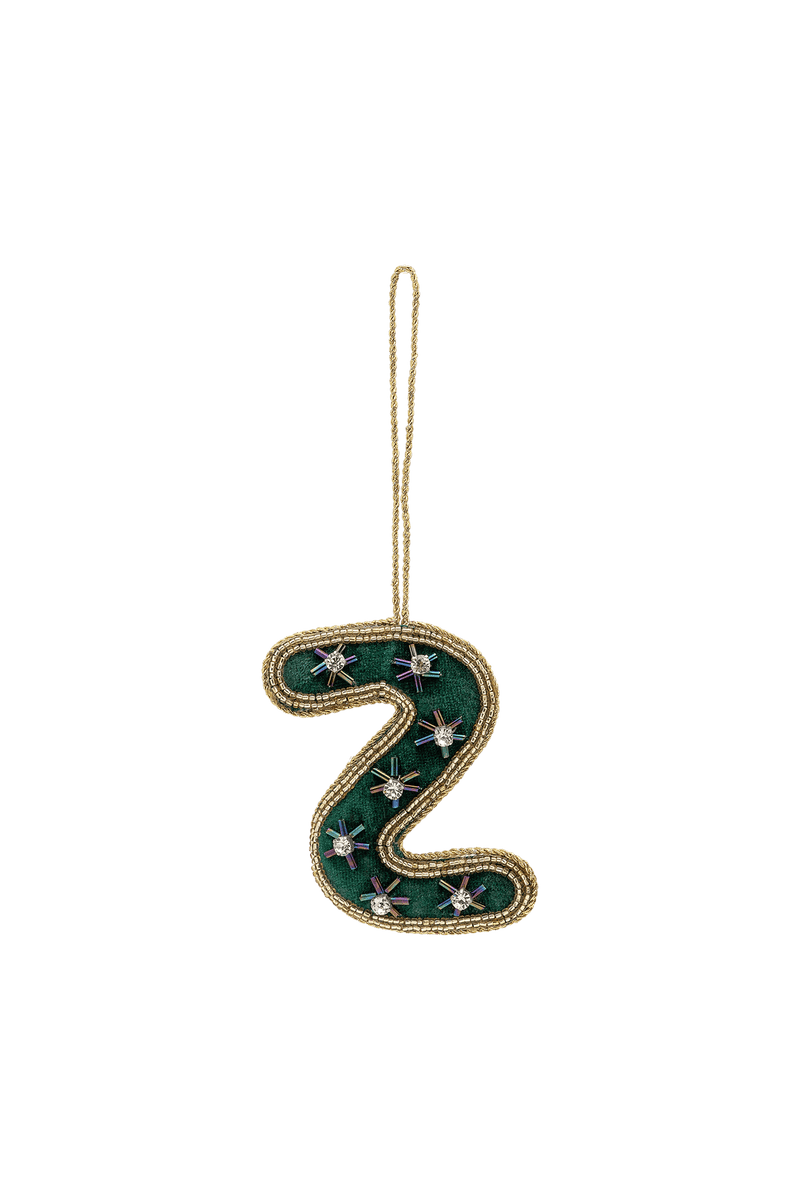 Vánoční ozdoba Beaded Initial