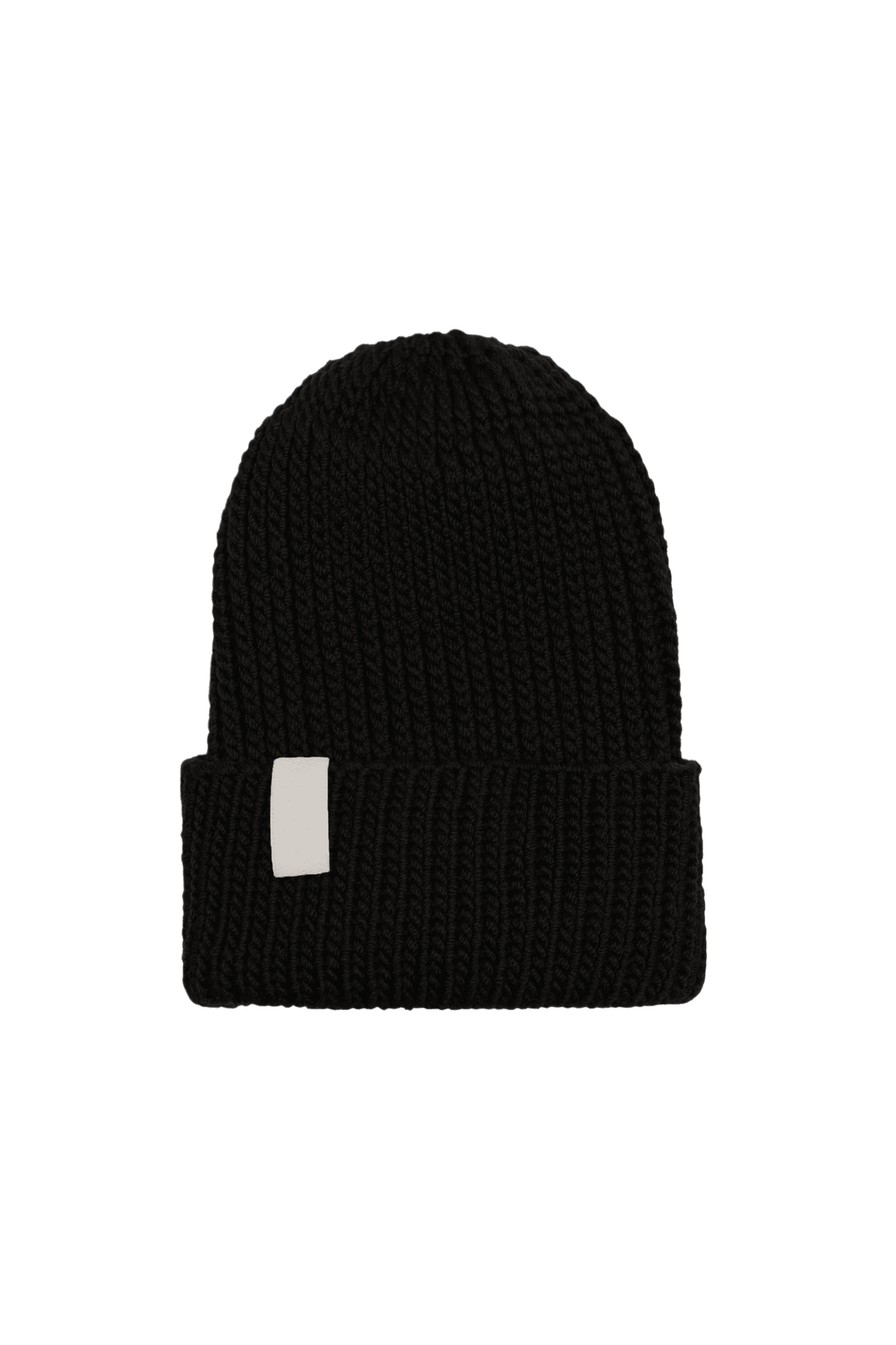 Ciepła czapka beanie z wełny merino BLACK