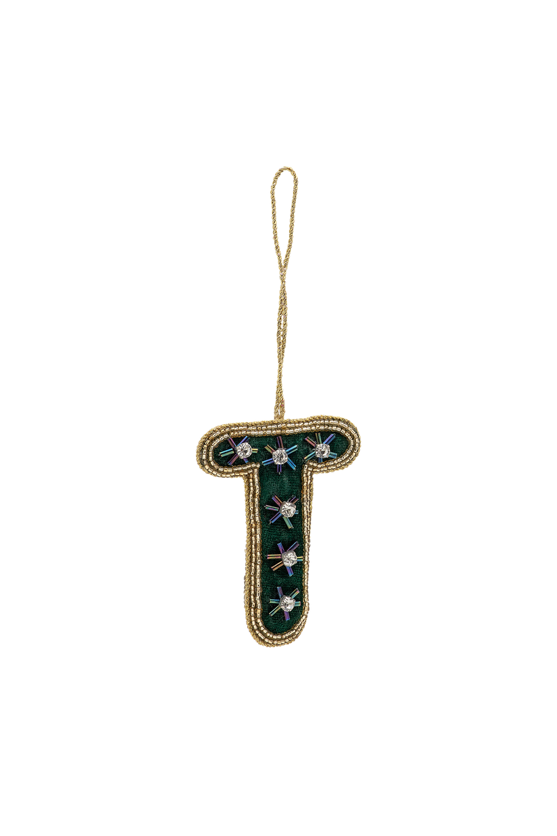 Vánoční ozdoba Beaded Initial