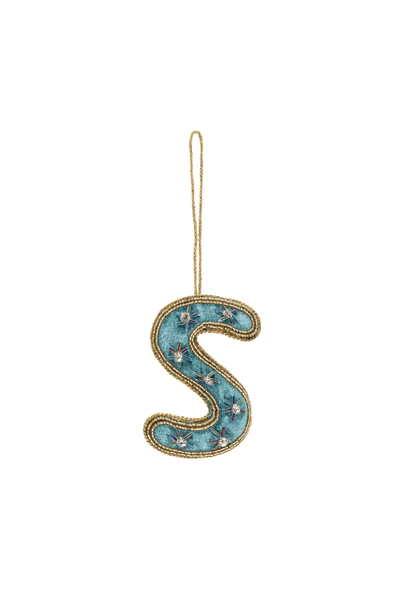 Vánoční ozdoba Beaded Initial