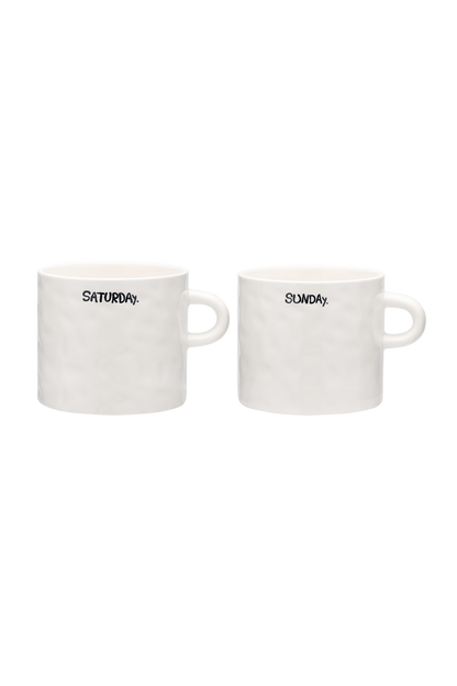 Set di tazze in ceramica per il fine settimana WEEKEND