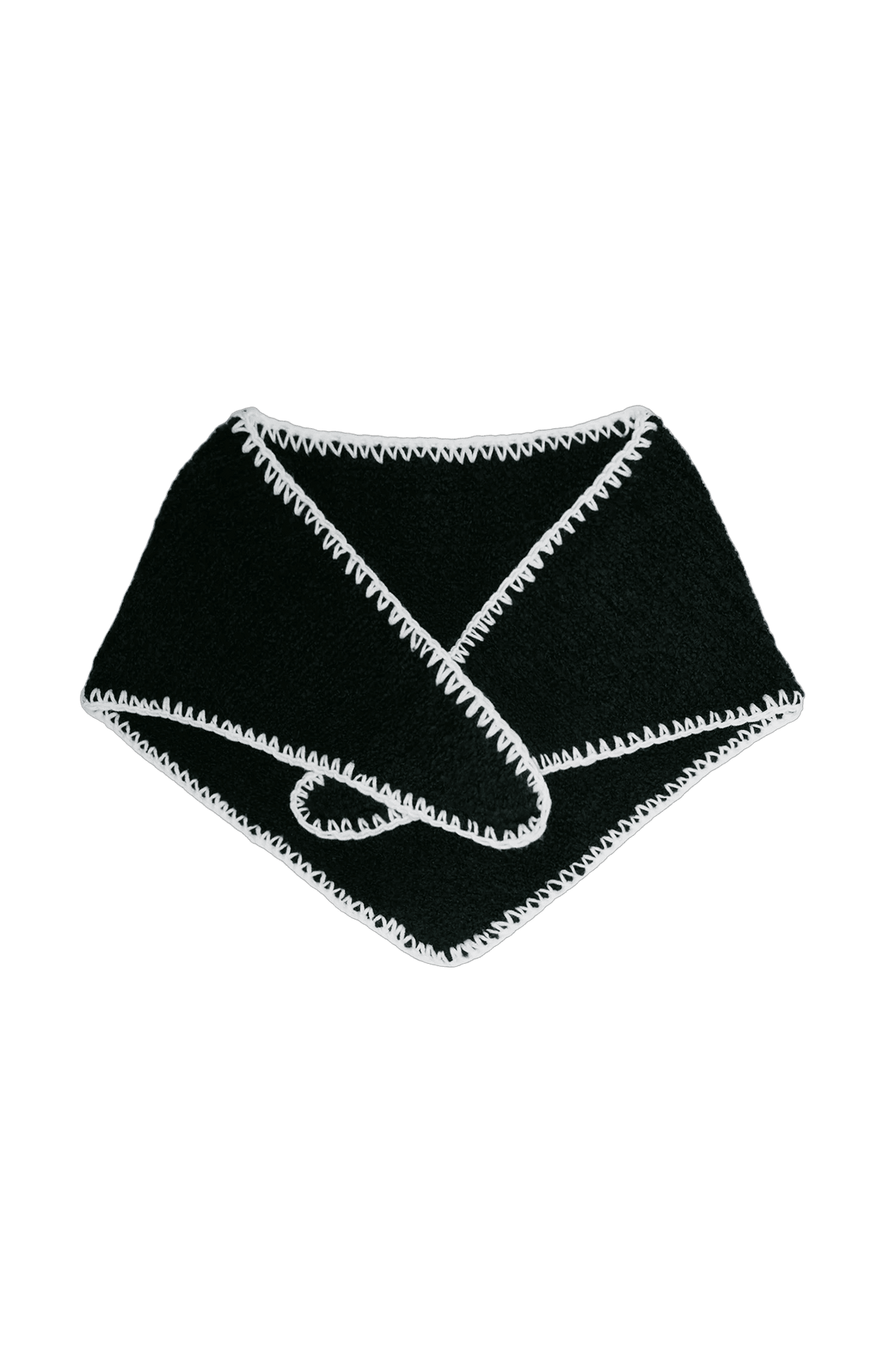 Trójkątny szal merino Stitch Bandana BLACK