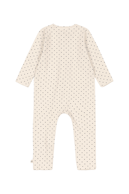 Basic Zip Onesie Gots BLUE DOT