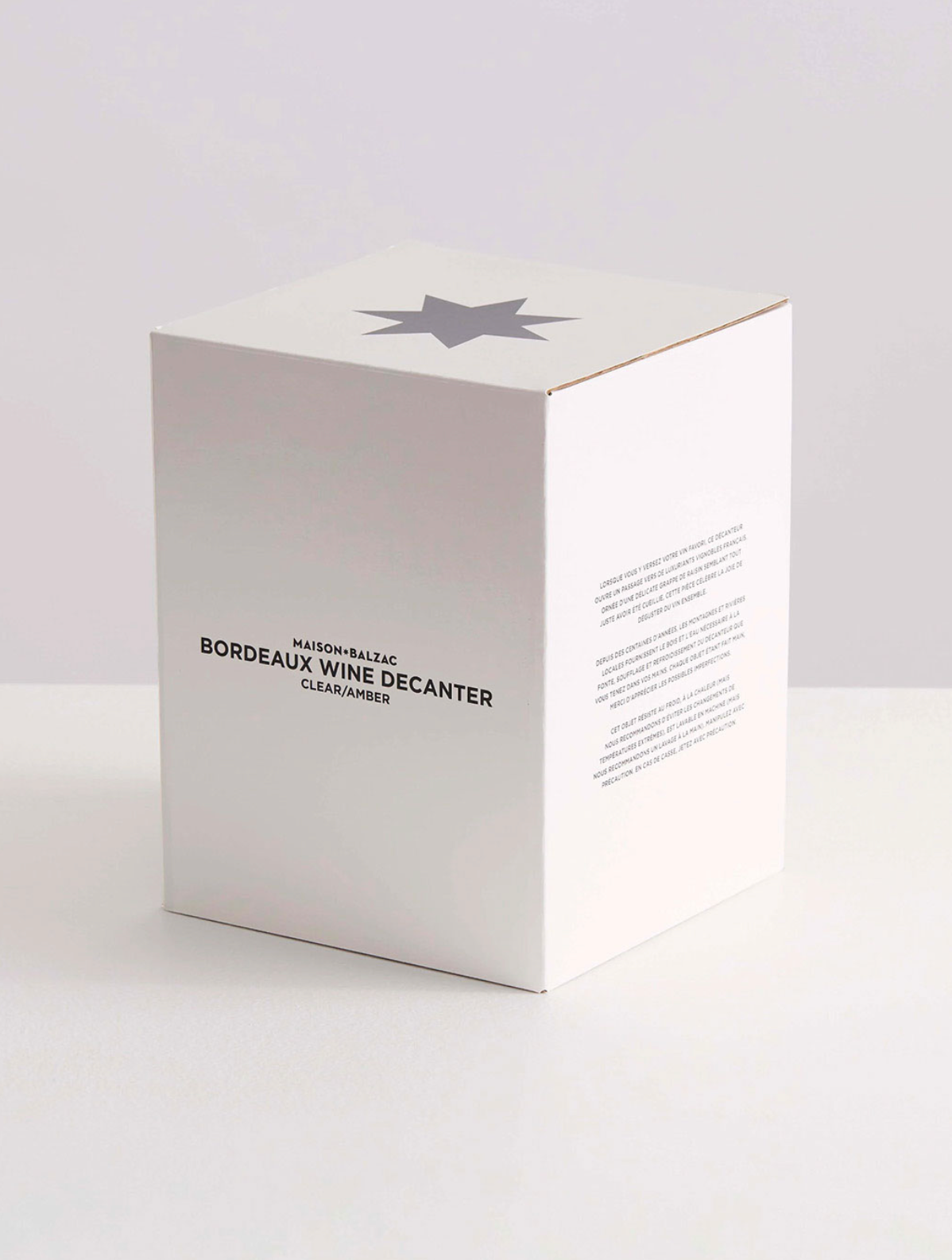 Szklana karafka z ozdobnym korkiem BORDEAUX WINE