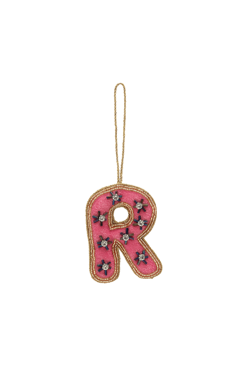 Vánoční ozdoba Beaded Initial