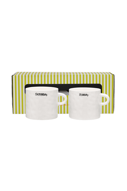 Set di tazze in ceramica per il fine settimana WEEKEND