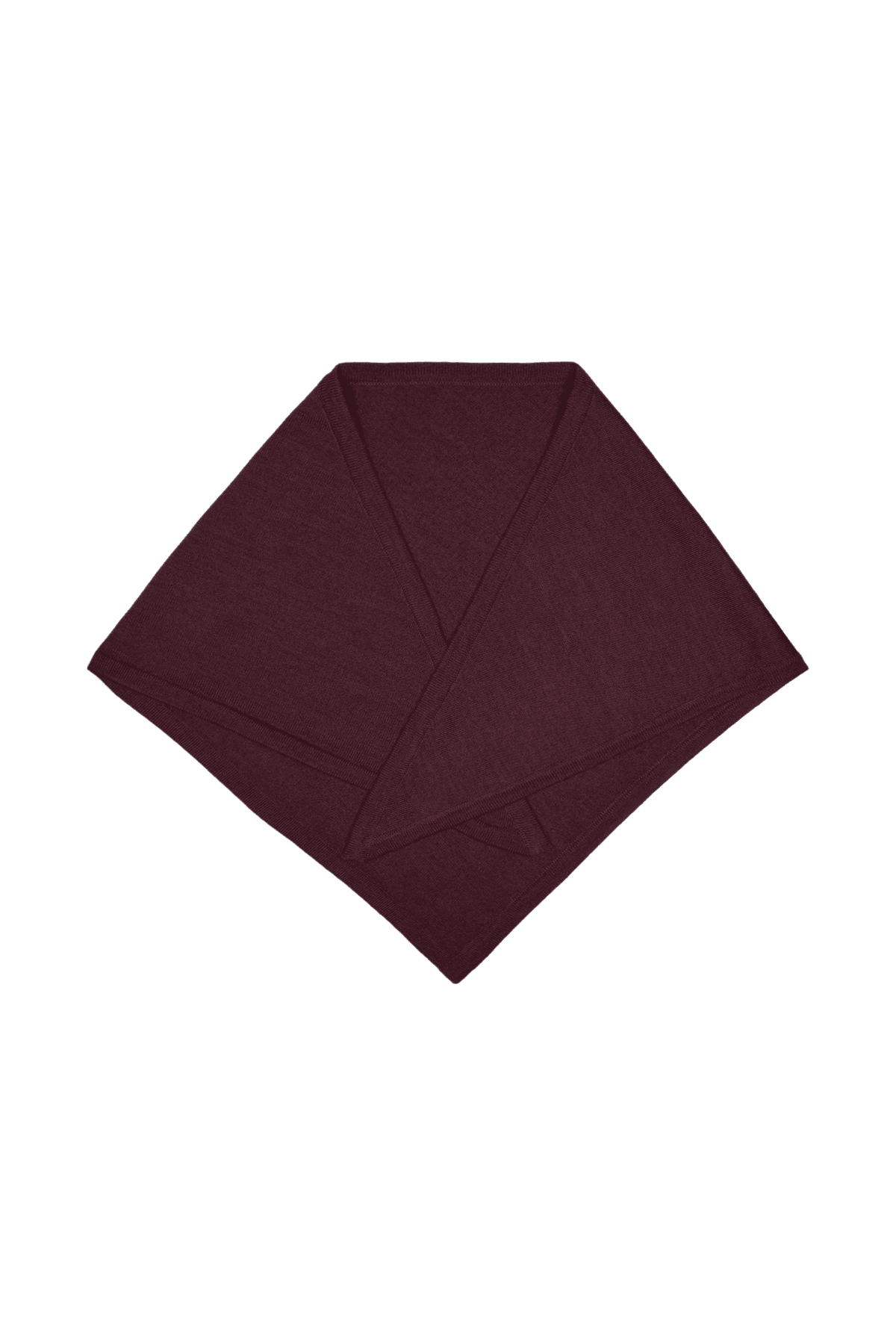 Trójkątny szal merino Triangle Bandana Fine PLUM BROWN