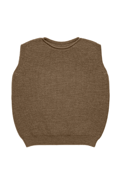 Kamizelka z wełny merino Harvey Kids MOCHA