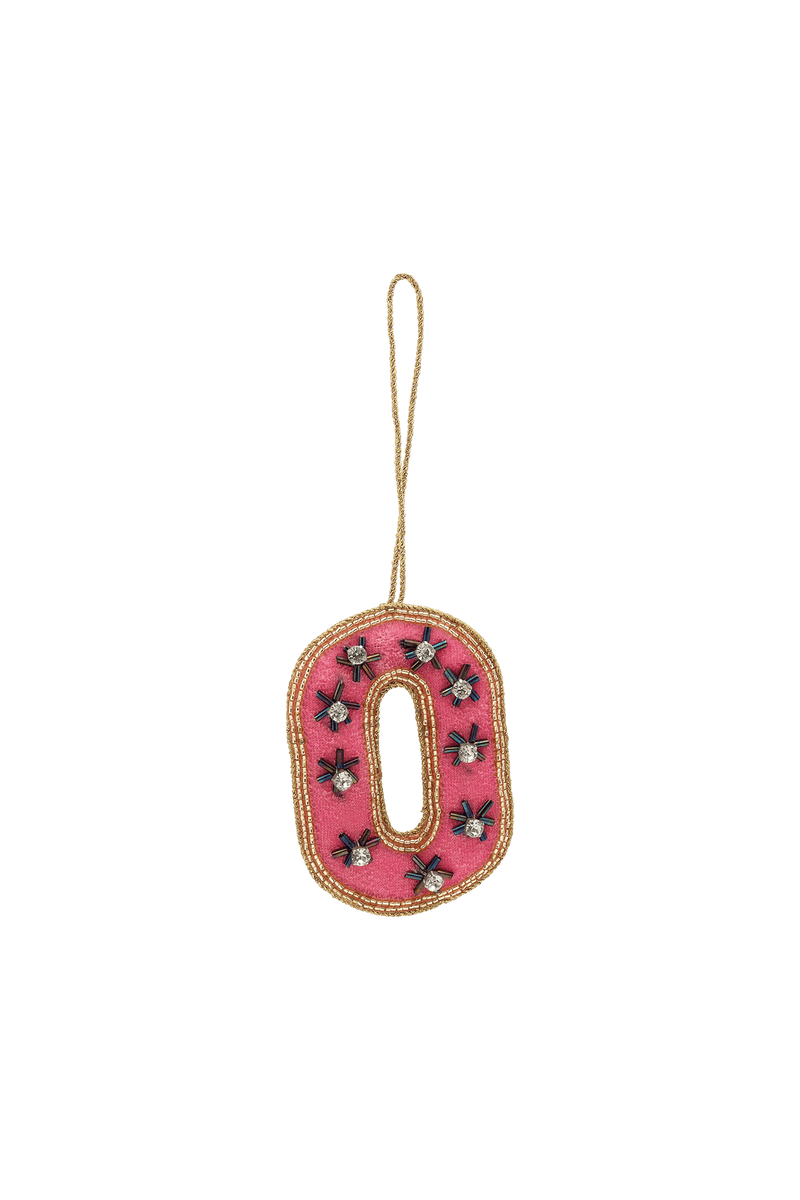 Vánoční ozdoba Beaded Initial