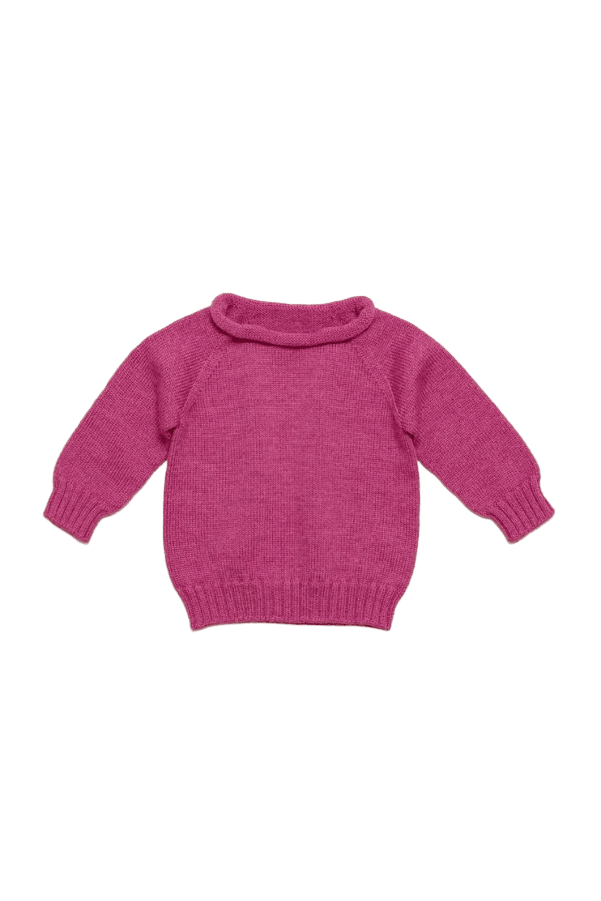 Pull bébé en laine mérinos georgette FUCHSIA